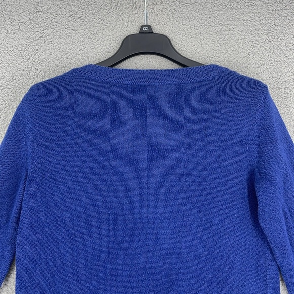 Vineyard vines blue round neck long sleeve sweater women’s small stretch warm - Picture 9 of 10